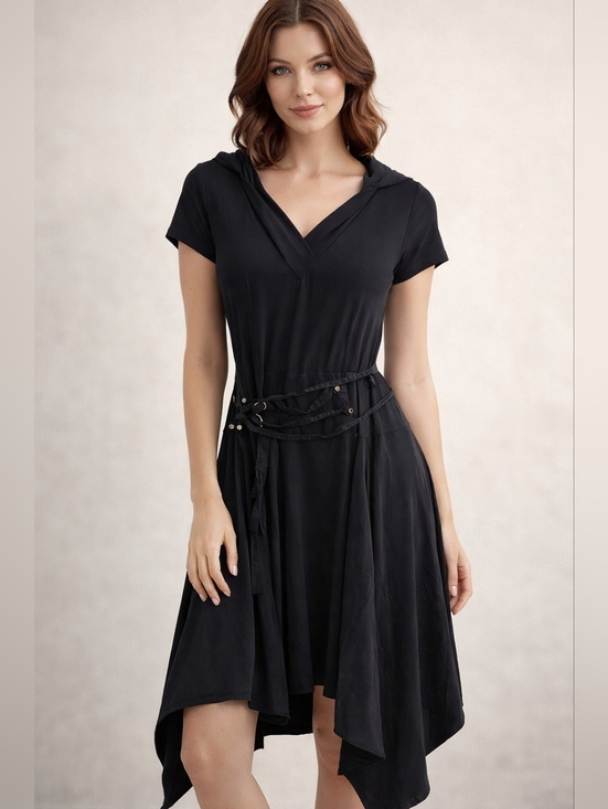 Joseph Ribkoff Dresses & Skirts - Joseph ribkoff asymmetric dress with hood two tone material